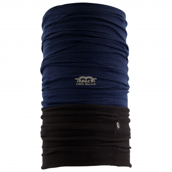 Image of P.A.C. - Merino Fleece - Schlauchschal Gr One Size blau/schwarz