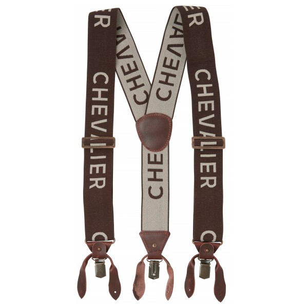 Image of Chevalier - Chevalier Logo Suspenders - Hosenträger Gr One Size braun;oliv