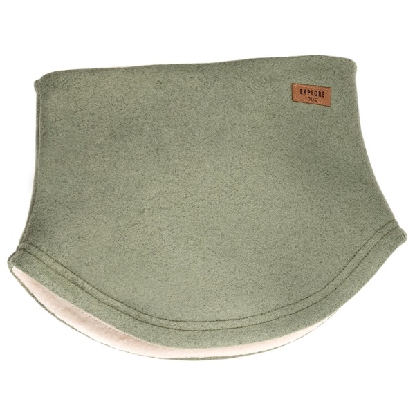 Image of maximo - Kid"s Mini-Halswärmer Fleece mit Teddyfutter - Halstuch Gr 1 - 47-51 cm oliv'
