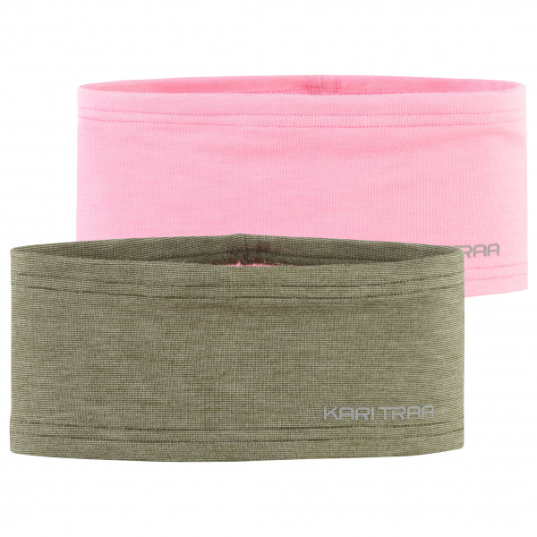 Image of Kari Traa - Women's Nora S Headband 2-Pack - Stirnband Gr One Size oliv/rosa bei Bergfreunde.ch - der Outdoor Shop