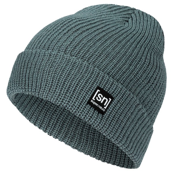 super.natural Merino Basic Beanie Muts Blauw
