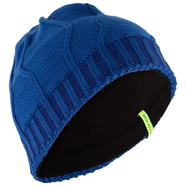 Image of Ortovox - Merino Tangram Knit Beanie - Mütze Gr 50-56 cm blau;orange/braun