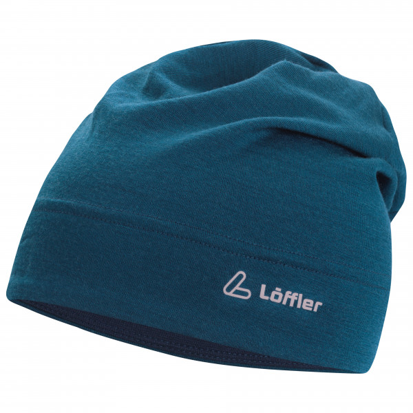 Image of Löffler - Artista Merino Beanie - Mütze Gr One Size blau;schwarz