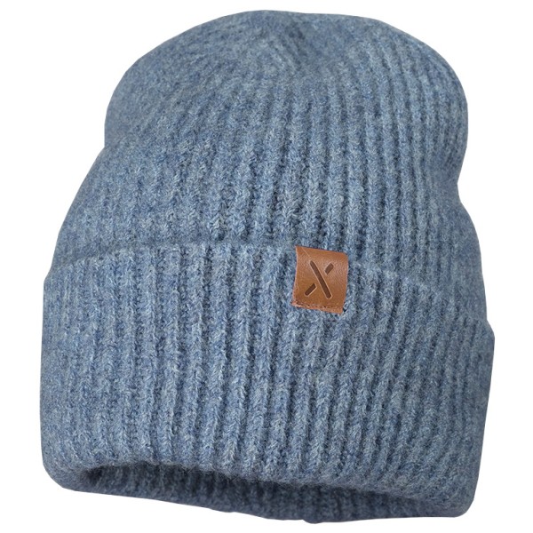 Image of maximo - Girl"s Mütze mit Umschlag gerippt - Mütze Gr 51;51 cm;55;55 cm grau;rosa;türkis'