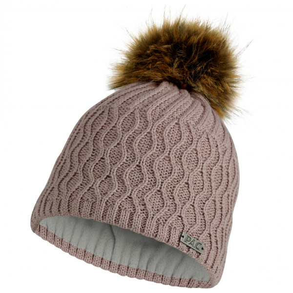 Image of P.A.C. - Kids Kisala Pom Beanie - Mütze Gr One Size beige;rot