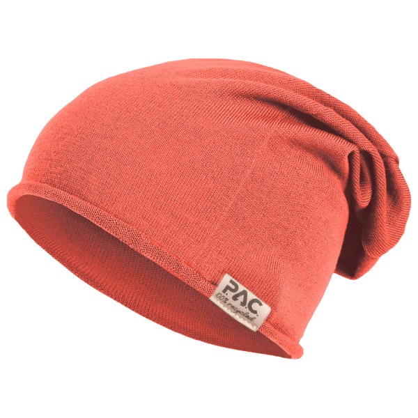 P.A.C. Nature Merin 100% Recycled Merino Beanie Muts Rood