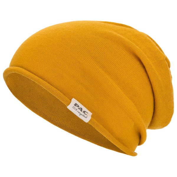 P.A.C. Nature Merin 100% Recycled Merino Beanie Muts Geel