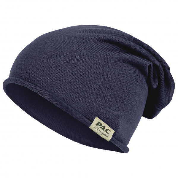 Image of P.A.C. - Nature Merin 100% Recycled Merino Beanie - Mütze Gr One Size blau;schwarz/grau