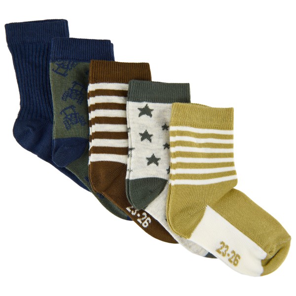 Minymo Sock with Pattern 5-Pack Multifunktionssocken Kids (Gr 15-18 |bunt)