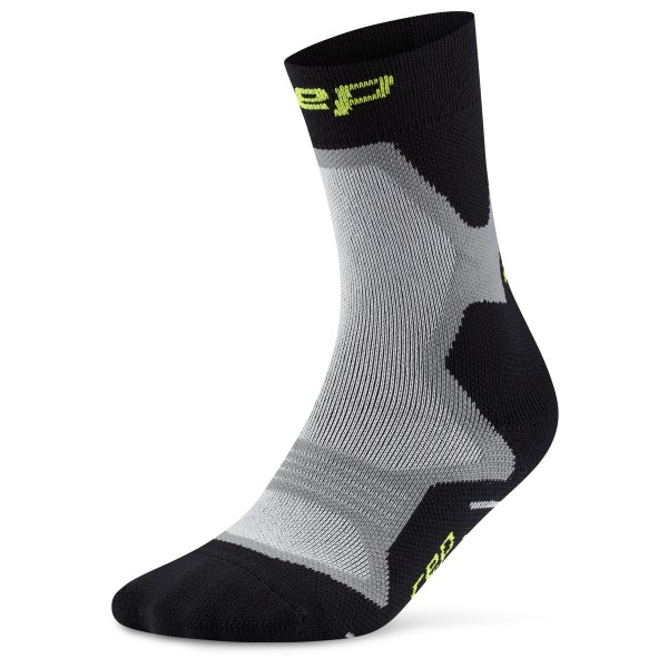 CEP Run Cushion Mid Cut Laufsocken (Gr 34-37 - EU 34-37 |grau/schwarz)