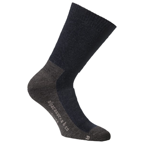 Alpacasocks&Co – Merino Hiking 2-Pack – Merinosokken maat , Zwart