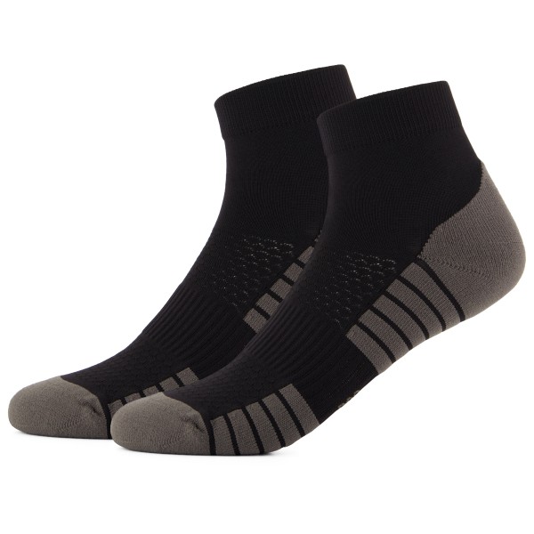 P.A.C. Runningsocke Laufsocken (Gr 43-46 - 2-Pack |schwarz)