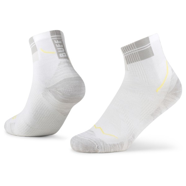 Buff Coolnet Quarter Sock Laufsocken (Gr 42-44 |weiß/grau)