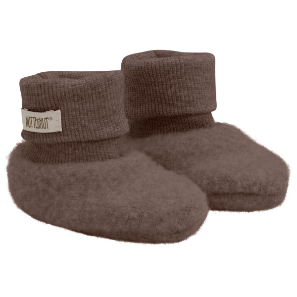 Huttelihut Kid’s Footies Wool Fleece 2-Layer Merinosokken Bruin