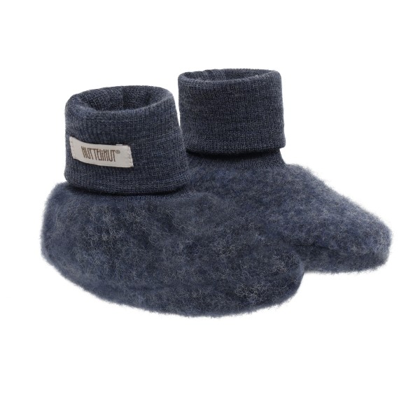 Huttelihut Kid’s Footies Wool Fleece 2-Layer Merinosokken Blauw