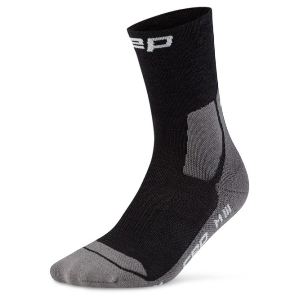 CEP Hiking Light Cushion Socks Mid Cut Wandersocken Damen (Gr IV |schwarz)