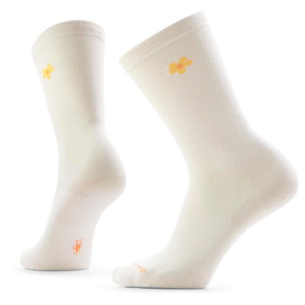 Smartwool – Women’s Everyday Groovy Bloom Crew – Multifunctionele sokken maat , Beige