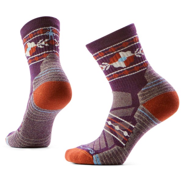 Smartwool Hike Light Cushion Retro Floral Mid Crew Wandersocken Damen (Gr 38-41 |bunt)