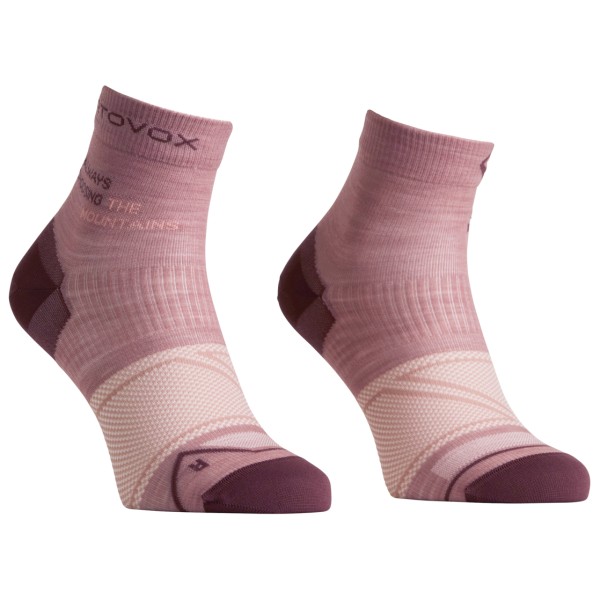 Ortovox – Women’s Alpine Light Quarter Socks – Wandelsokken maat , Roze