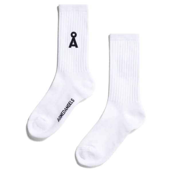 ARMEDANGELS Saamus Bold Socks Multifunktionssocken Alltag (Gr 35-38 |weiß)