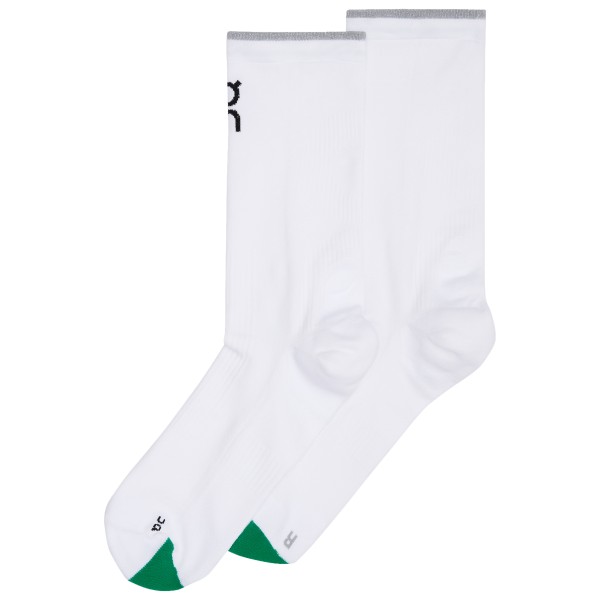 On Elite Run Sock High Hardloopsokken ivory Wit