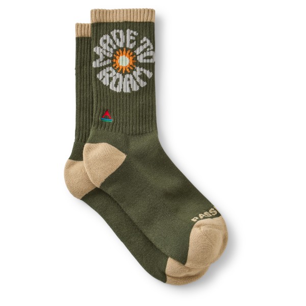 Passenger Made To Roam Graphic Crew Socks Multifunctionele sokken Olijfgroen