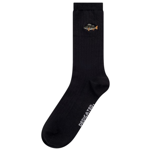 DEDICATED Rib Socks Knivsta Perch EMB Multifunctionele sokken Zwart
