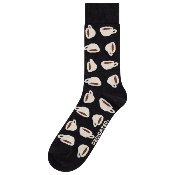DEDICATED Socks Sigtuna Coffee Cups Multifunctionele sokken Zwart