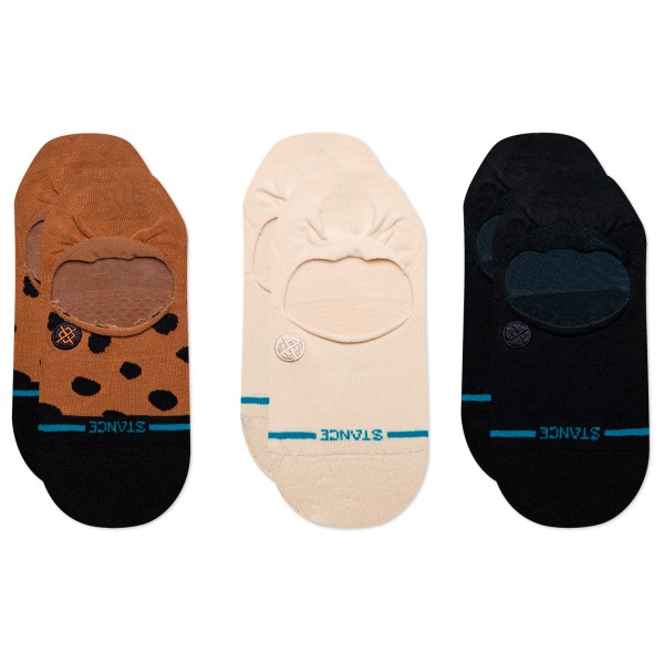 Stance Leopard No Show 3-Pack Multifunktionssocken Damen (Gr 35-37 |schwarz)