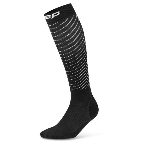 CEP Pro Run Reflective Socks 3.0 Tall Compressiesokken Zwart