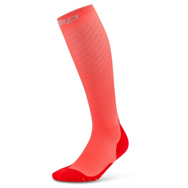 CEP Pro Run Reflective Socks 3.0 Tall Compressiesokken Rood