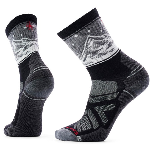 Smartwool Hike Light Cushion Valley View Crew Sock Wandelsokken Zwart