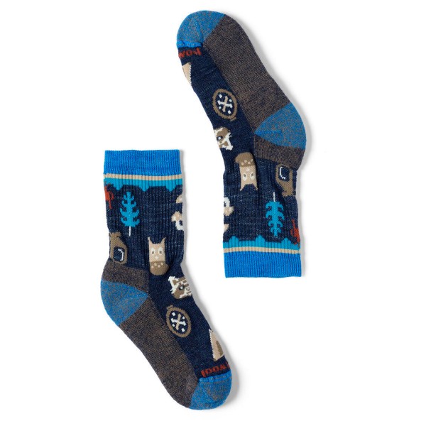 Smartwool Kid’s Hike Light Cushion Critter Cache Crew Socks Wandelsokken Blauw
