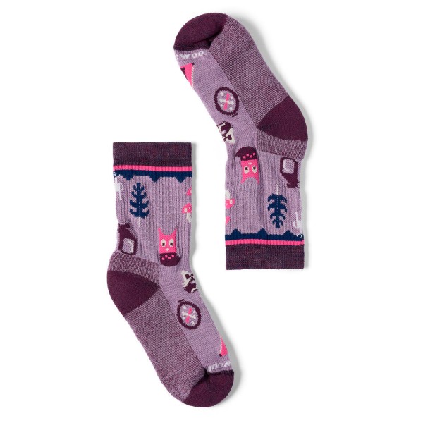 Smartwool Kid’s Hike Light Cushion Critter Cache Crew Socks Wandelsokken Purper