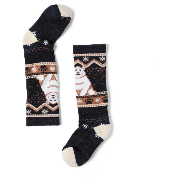 Smartwool Kid’s Winter Full Cushion Polar Bear OTC Skisokken Zwart