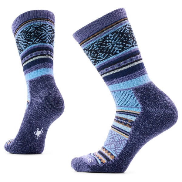 Smartwool Women’s Everyday Cozy Fair Isle Sweater Crew Socks Multifunctionele sokken Blauw