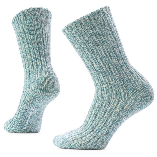 Smartwool Women’s Everyday Cozy Heritage Rib Crew Multifunctionele sokken turkoois Turquoise