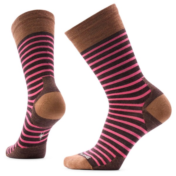 Smartwool Women’s Everyday Pin Stripe Crew Socks Multifunctionele sokken Bruin