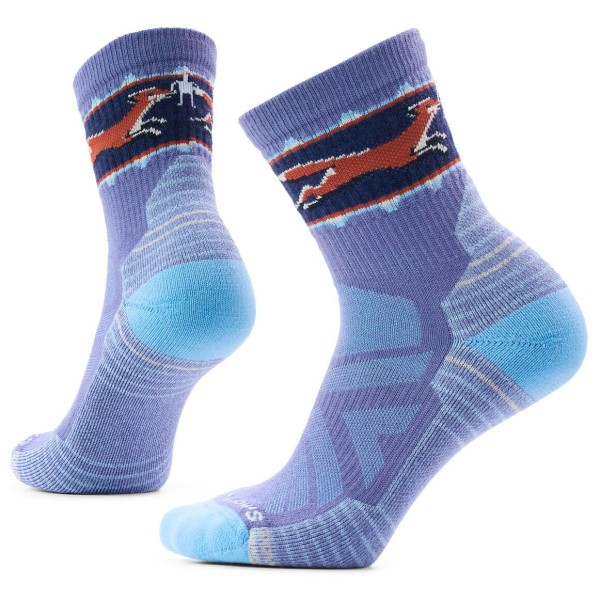 Smartwool Women’s Hike Light Cushion Fox Meadow Mid Crew Wandelsokken /purper Blauw