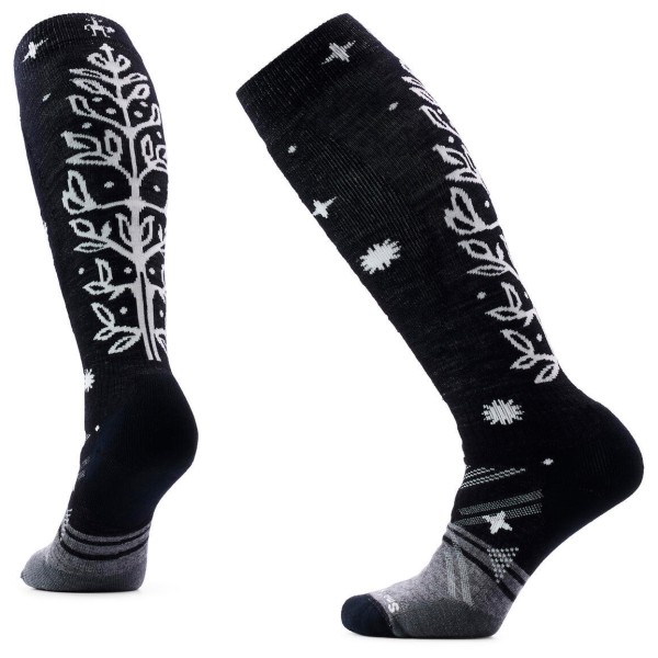 Smartwool Women’s Ski Full Cushion Ice Blossom OTC Socks Skisokken Zwart