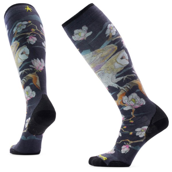 Smartwool Women’s Ski Zero Nightwatcher Print OTC Skisokken Grijs