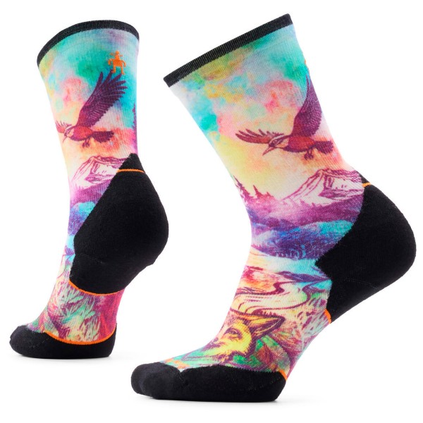Smartwool Women’s Trail Run TC Serene Peak Print Crew Hardloopsokken meerkleurig Multicolor