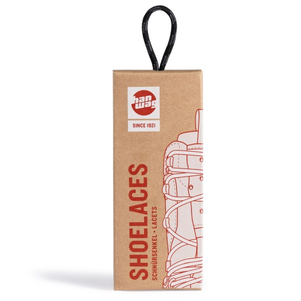Image of Hanwag - Shoe Laces RP - Schnürsenkel Gr 160 cm;180 cm;200 cm schwarz