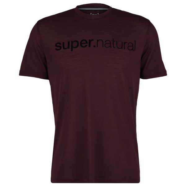 super.natural 3D Signature Tee Merinoshirt Herren (Gr S |braun)