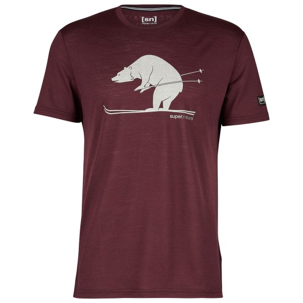Image of super.natural - Skiing Bear Tee - Merinoshirt Gr L;M;S;XL;XXL ;braun