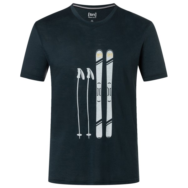 Image of super.natural - Skiing Gear Tee - Merinoshirt Gr L schwarz/blau