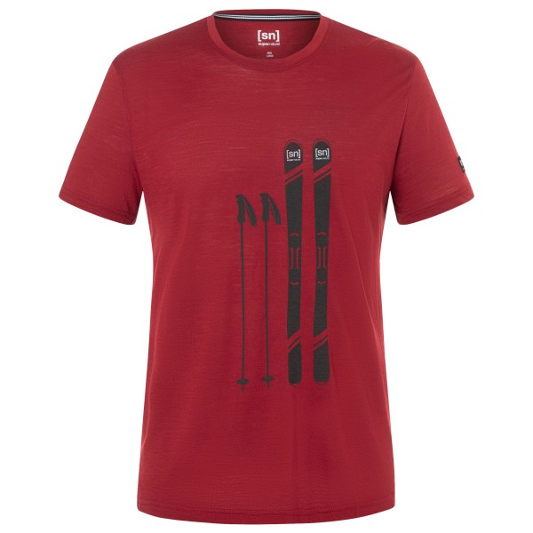 Image of super.natural - Skiing Gear Tee - Merinoshirt Gr L rot