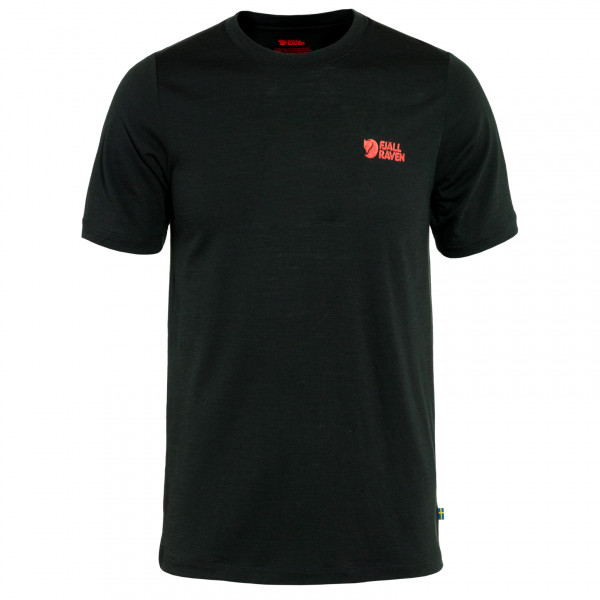 Image of Fjällräven - Abisko Wool Logo S/S - Merinoshirt Gr L;M;S;XL;XXL schwarz