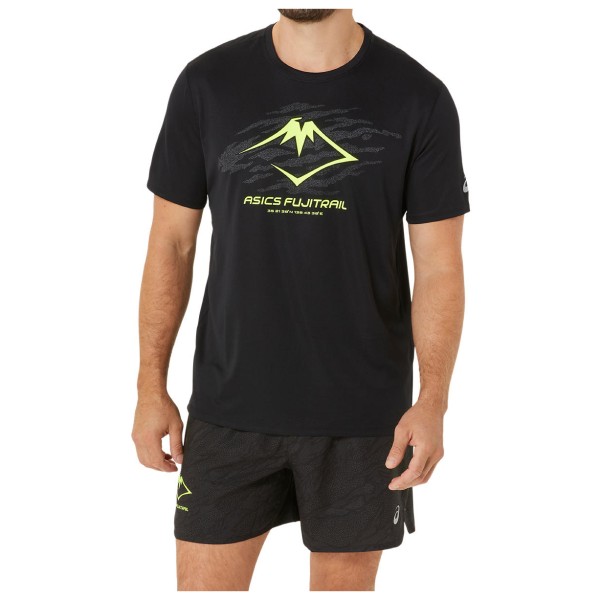 Image of Asics - Fujitrail Logo S/S Top - Funktionsshirt Gr L schwarz