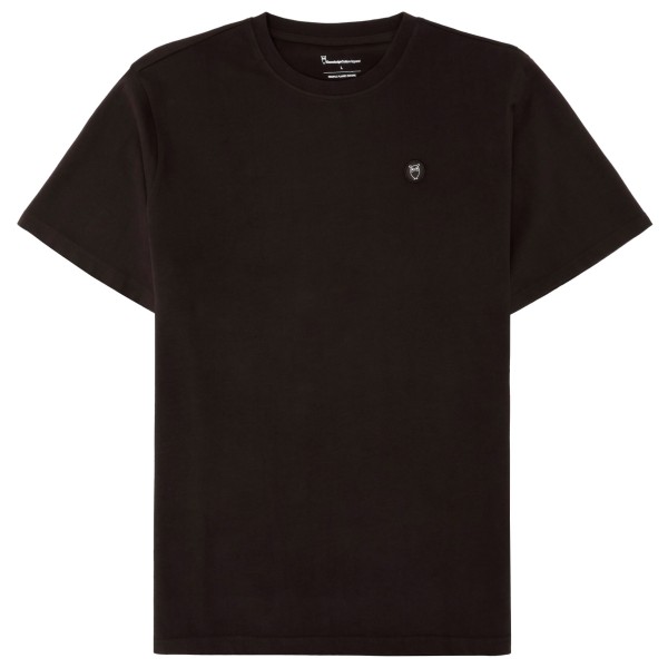 KnowledgeCotton Apparel Badge T-Shirt T-shirt Zwart
